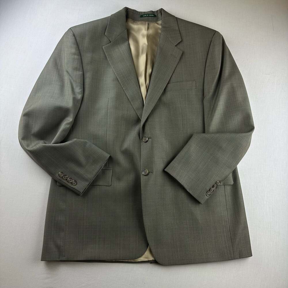 Lauren Ralph Lauren Mens Grey Wool Two-Button Blazer Sport Coat Size 44R